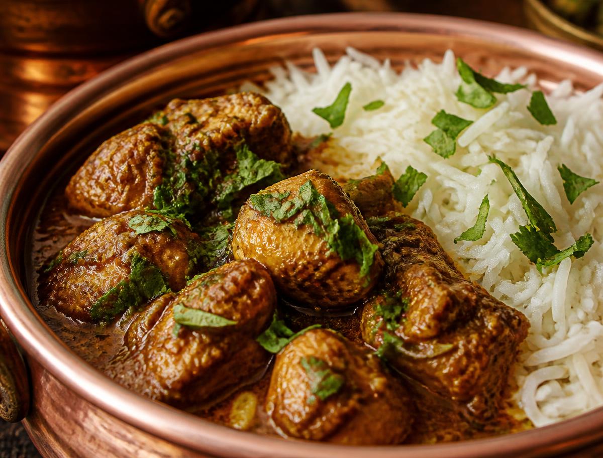 Karahi chicken curry med basmatiris