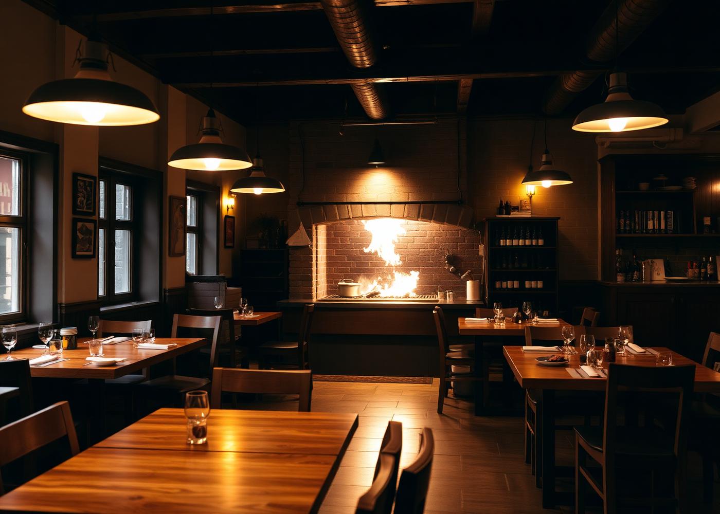 Restaurangens interiör